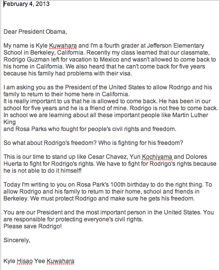 How to write president obama a letter